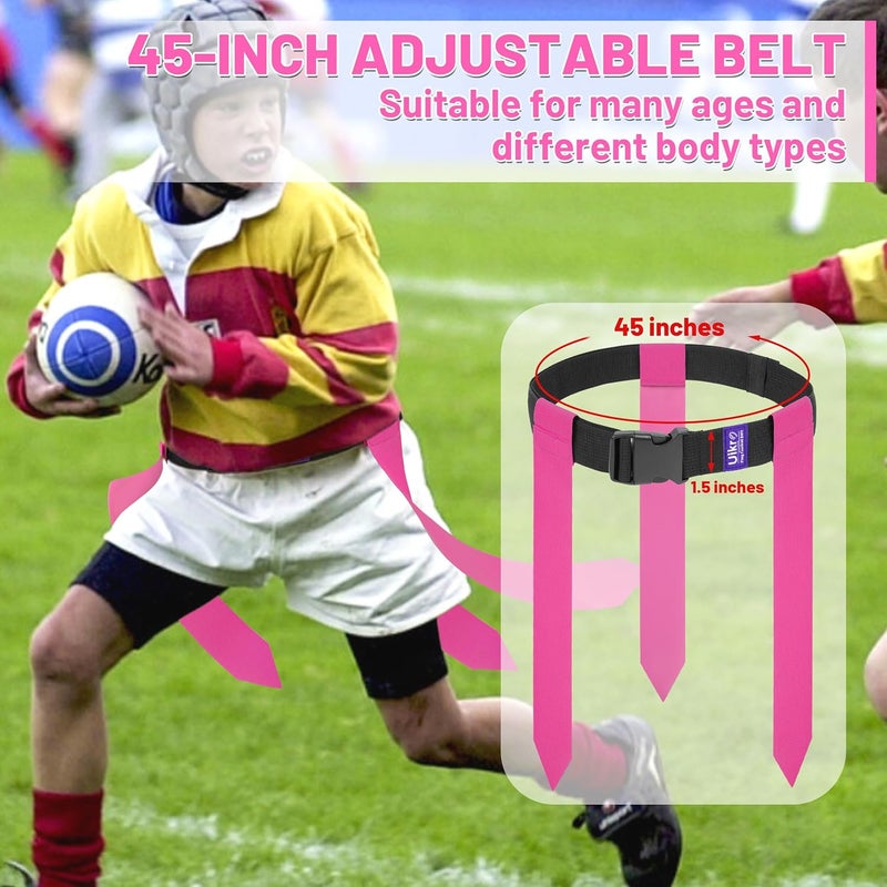 Uikro Flag Football Belts, 14 Player Flag Football Set with 42 Flags for Adults Youth Kids, Sports Training Competition - Image 3